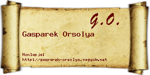 Gasparek Orsolya névjegykártya